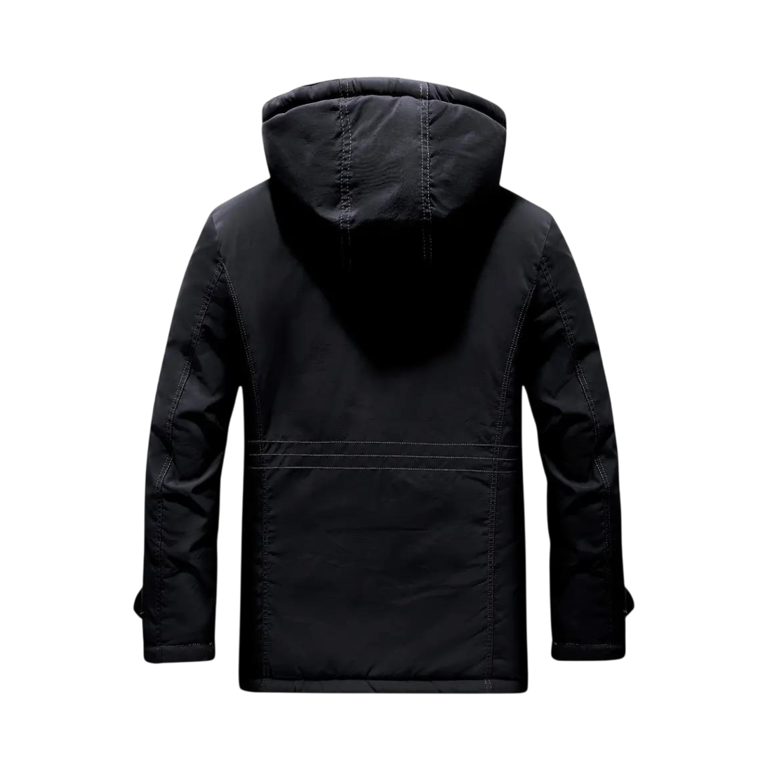 Outdoorjacke Herren Isoliert Wasser- und Winddicht Kapuze