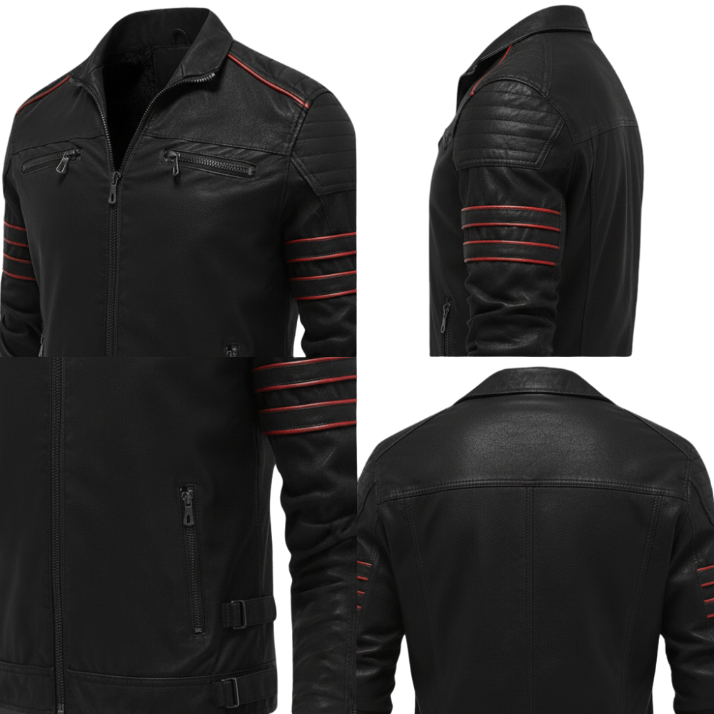 Jacke Herren schmale Passform mit Stehkragen