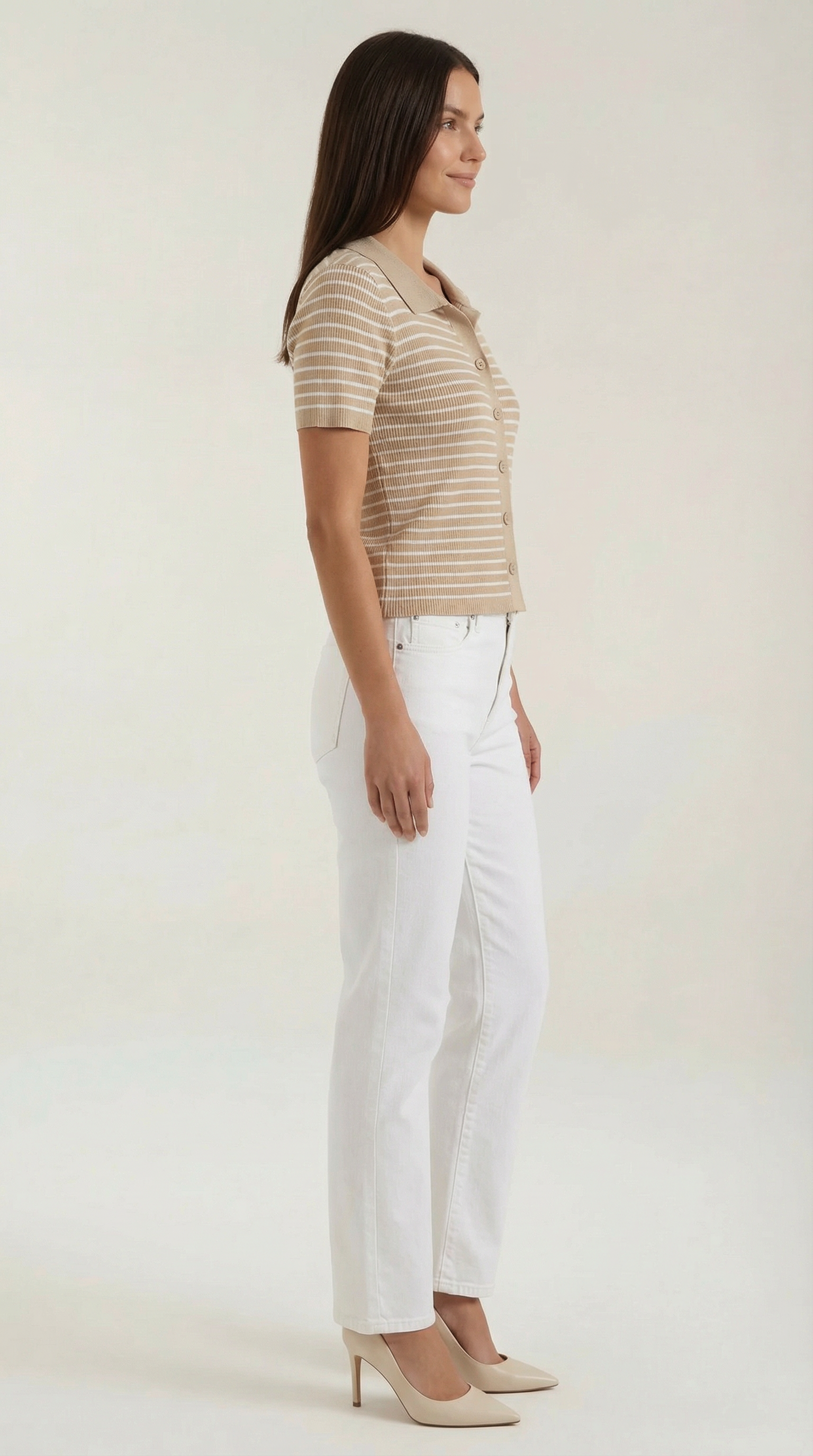 Poloshirt Damen mit Knopfleiste vorne