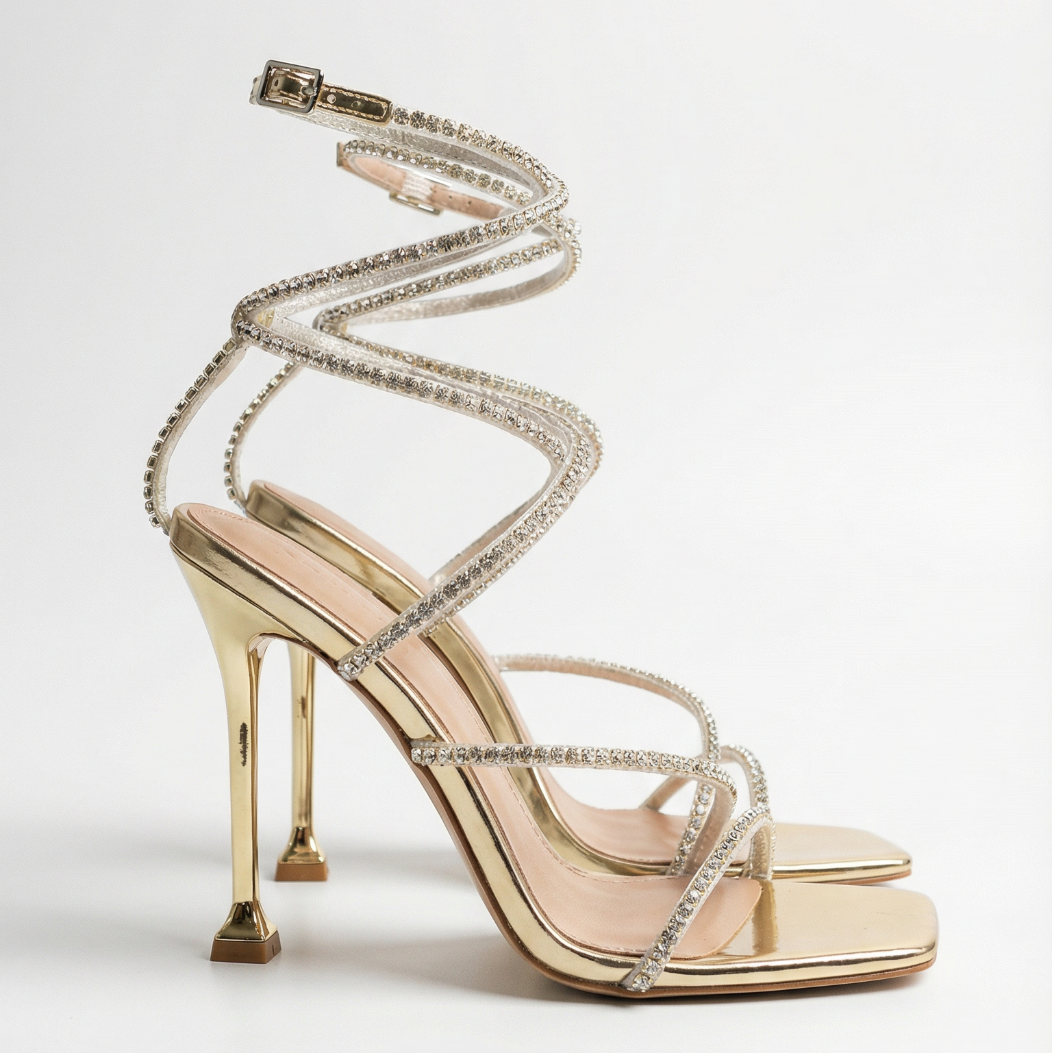 Sandalen Damen Absatz Schnürverschluss Knöchel