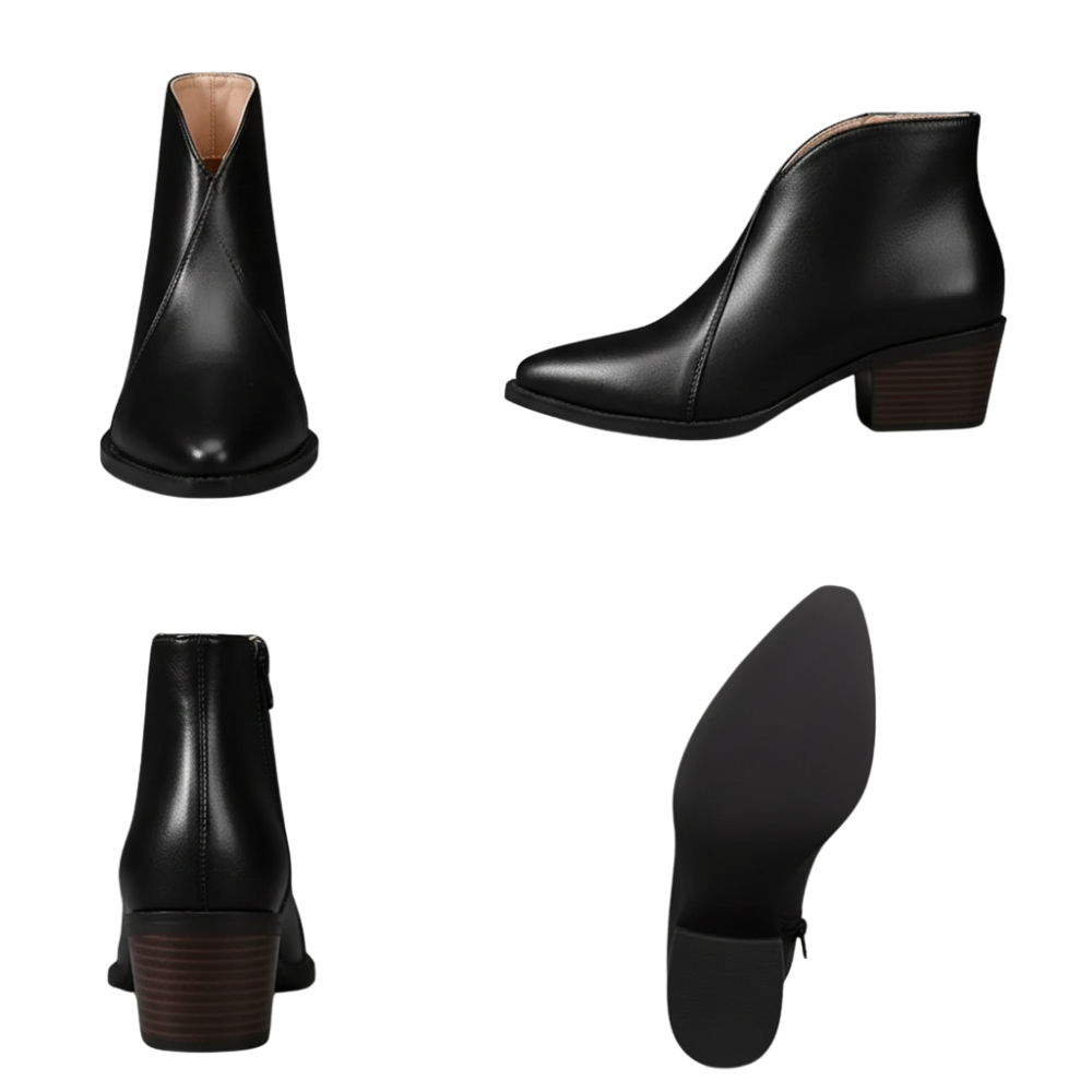 Stiefeletten Damen spitz zulaufende Schuhspitze elegant