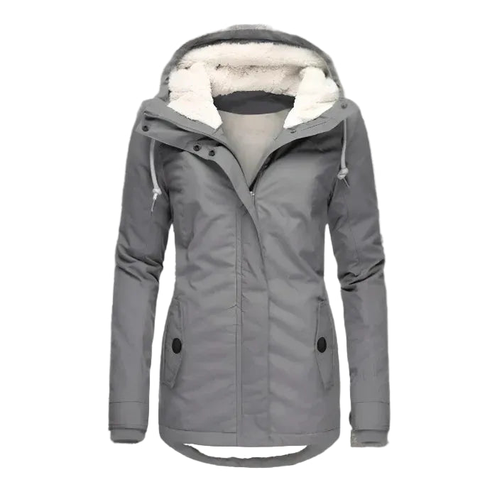 Winterjacke Damen langer Schnitt mit Reißverschluss